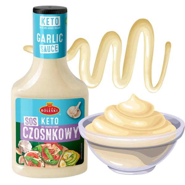 Roleski Hvidløg 280g KETO hvidløgssalatdressing sandwichdressing