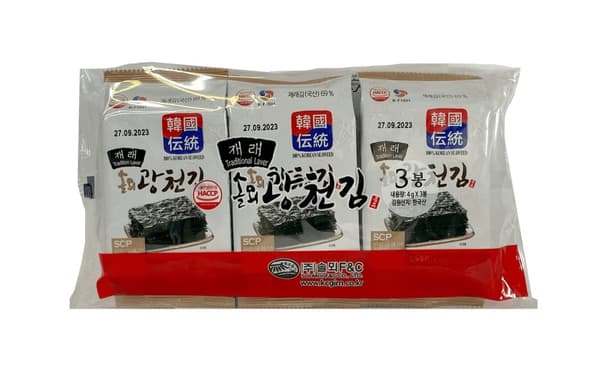 Krispig Sjögräs Rostad Med Original Smak (4gx3st) NH Korean
