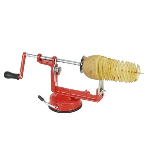 Helautomatisk spiralformet potetskjæremaskin / chipsmaskin med sugekopp