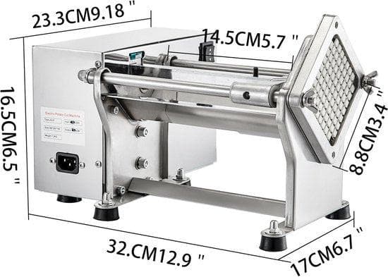Spice Cutter Electric Potato Slicer Chip Slip Kitchen Food Processor Rustfrit stål til vegetabilsk frugt