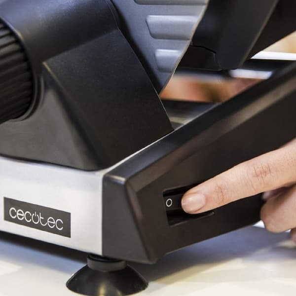 Cecotec Meat slicer, 180 W, with 2 interchangeable discs and RockStone coating.