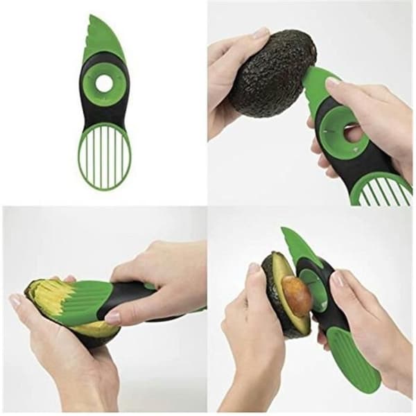 3-i-1 Avocado Slicer Köksredskap Frukt Grön Kök Slicer Slicer Avocado Peeler Skinner Multi Tool