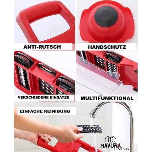 MAVURA multihackar set MAVURALiving mandolin grönsaksskärare grönsaksskärare multi-cutter grönsaksskärare skalare grönsaksskalare