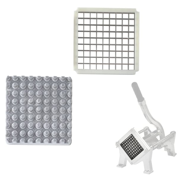 Galler med press för manuell pommes fritesskiva 8x8 mm