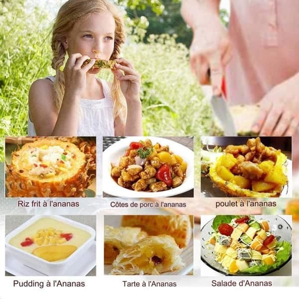 Ananasskärare, ananasskärare i rostfritt stål, köksverktyg för frukt och ananas