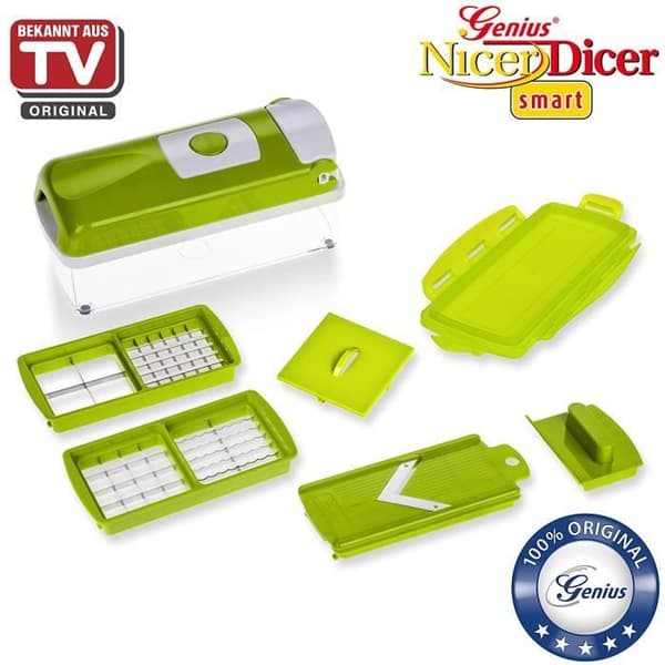 Geni Nicer Dicer Smart | 7 stycken | av frukt och grönsaker | känd i TV | nio
