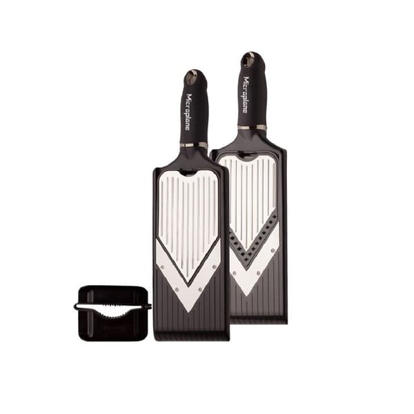 Mandolin i V med dubbla svarta blad - Microplane 36 Black