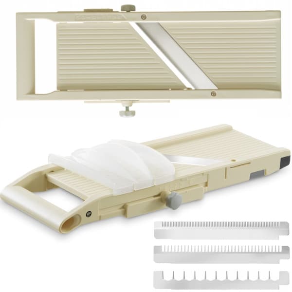 Japansk mandolinskærer til skiver af stolper, 3 udskiftelige Shogun-blade 380 x 158 mm