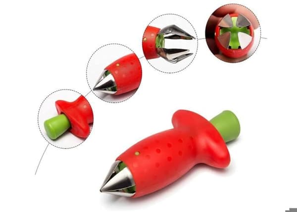 Jordgubbsställ - fy - 3 St - Rostfritt stål - ABS-plast - Rutschfri design