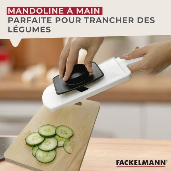 Professionell mandolin - Fackelmann - Justerbar upp till 6 mm - Rostfritt stål - Handskydd ingår
