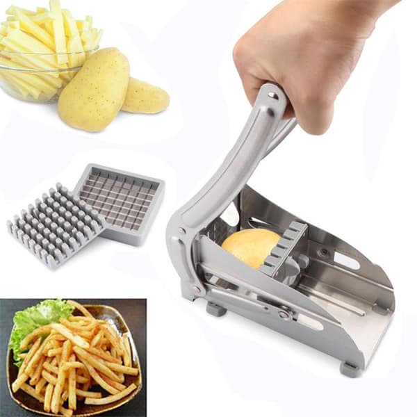 Pommes fritesmaskin - TD®CONFO - Hushålls pommes fritesskärare - Rostfritt stål - 2 galler - Manual
