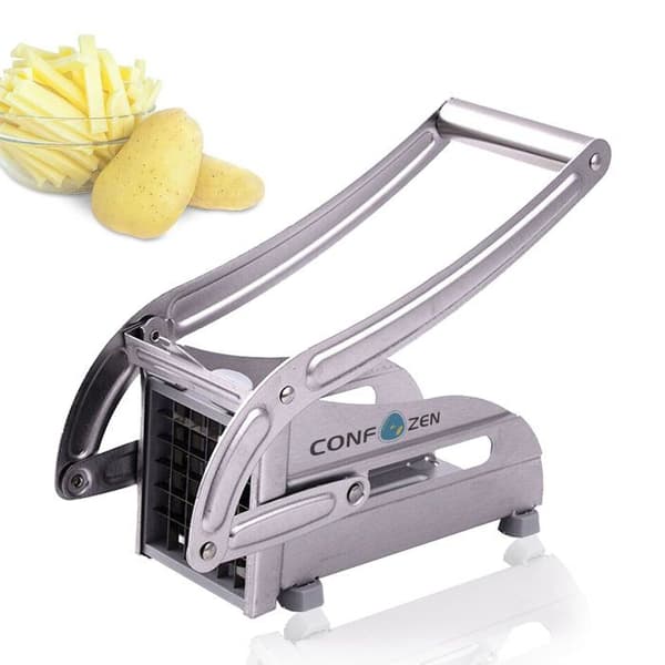 Pommes fritesmaskin - TD®CONFO - Hushålls pommes fritesskärare - Rostfritt stål - 2 galler - Manual