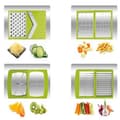 Miniatyrbild 2 av 4: Grönsaksskärare - Kitchen Master - 8-i-1 - 8 snitt - Modern - 2 stycken