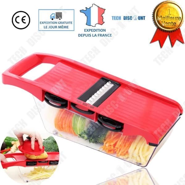 TD® Madoline Multifunktionskök 6 i 1 Professionell Skalkniv Grönsaksfrukt Rostfritt stål Blad Varia Tjocklek