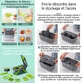 Miniatyrbild 3 av 4: TD® vit och grön multifunktions smart grönsaksskärare - 9 i 1 effektiv köksmandolinförstörare rivjärn