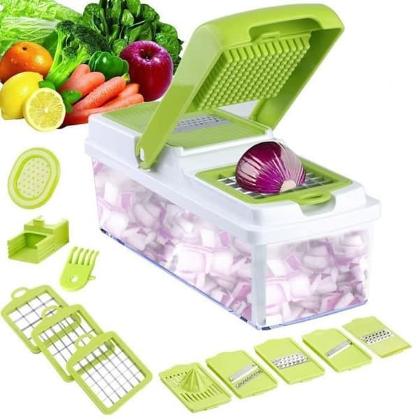 11 i 1 multifunktion frukt Grönsak Handhållet kök Mandolin Justerbara utbytbara knivar Slicer Tillbehör för kök