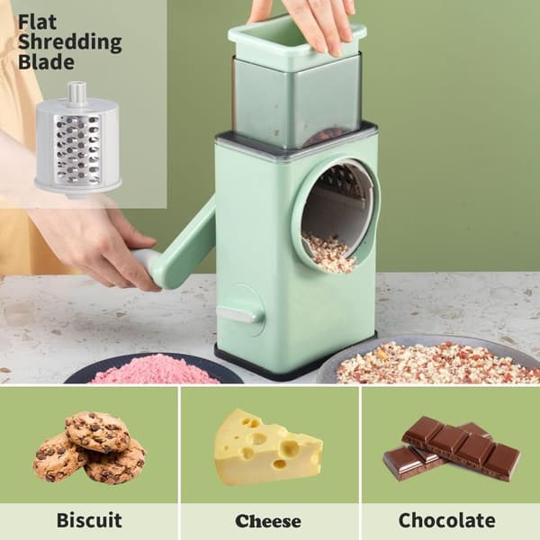 Bomclap Håndhållen grönsaksskärmaskin, multifunktionell grönsaksriven för potatis, morötter och grönsaker, 6 blad