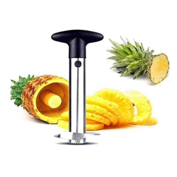 Ananasavskärare, 1 Styck Ananasavskärare, Ananas Skalar i Rostfritt Stål, Ananas Skärare, (Silver)