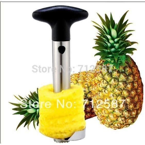 Ananas skärare, skivare och urtagningsverktyg i rostfritt stål