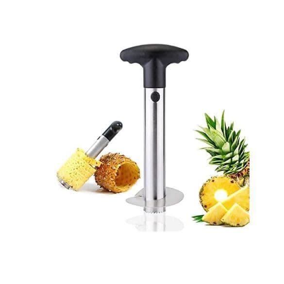 Ananas Skärare, Rostfritt Stål, Lätt att Rengöra, Halkfri Handtag, Fruktskär för Kökets Fruktringar