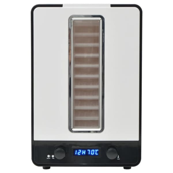 vidaXL Torkugn med 10 brickor 550 W vit