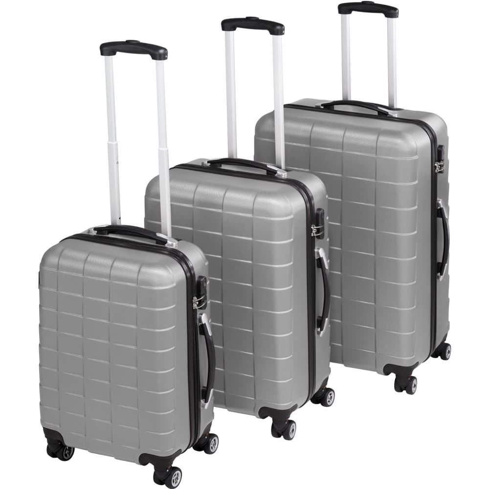 Trolleysæt 3-dele hardcase - sølv