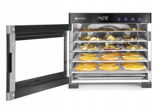 Hendi Profi Line Fødevarestørrer 6 Hylder 650W – Digitalt Panel, Stille Blæser