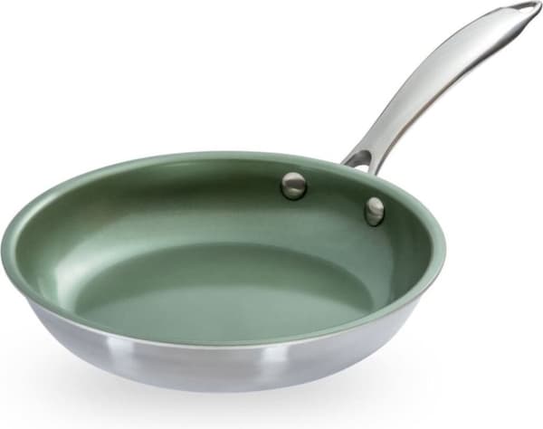 Just Vegan Stekpanna Eco 20cm Rostfritt Stål Grön