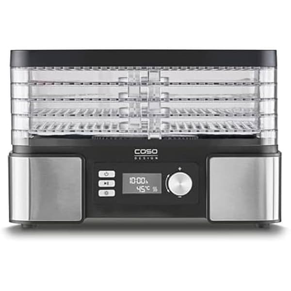 "Rundtorkare - CASO - DH 450 - Justerbar temperatur 30-70°C - Timer 0,5-48h - 5 stapelbara nivåer"