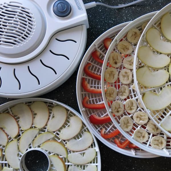 MPM MSG-01 elektrisk dehydrator, 5 utdragbara brickor på 28 cm, frukt, svamp och grönsaker, 250W