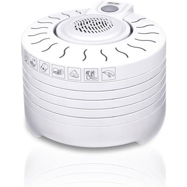 MPM MSG-01 elektrisk dehydrator, 5 utdragbara brickor på 28 cm, frukt, svamp och grönsaker, 250W