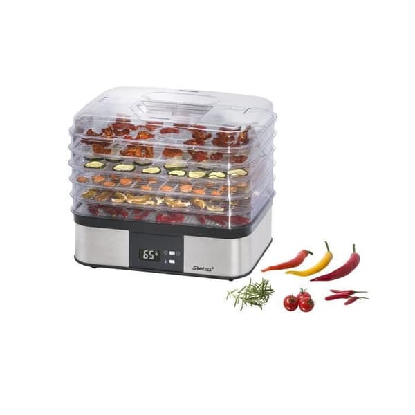 Elektronisk dehydrator 5 nivåer Steba 350 W - 05.55.00 ED 5 - ASIN: B00NEKGEUS - EAN: 4056352328404 - Metallic