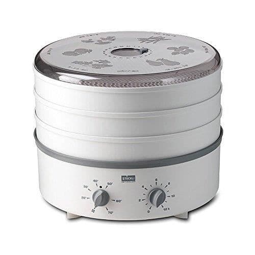 STÖCKLI DEHYDRATOR MED TIMER OCH TRE PLASTGALLER MED