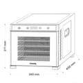 Miniatyrbillede 5 af 6: HKoeNIG Dehydrator - DSY900 - Temperatur fra 35°C til 70°C - Indbygget timer - 650W