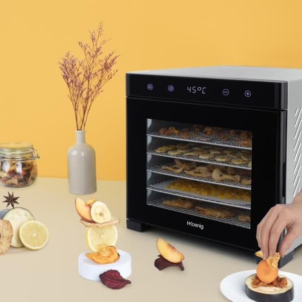 HKoeNIG Dehydrator - DSY900 - Temperatur fra 35°C til 70°C - Indbygget timer - 650W