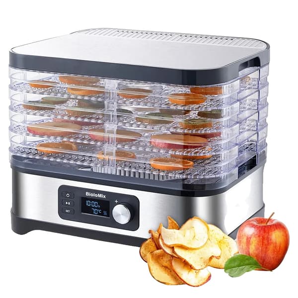 Matdehydrator, 400W effekt, 5 BPA-fria brickor,BioloMix BD1200