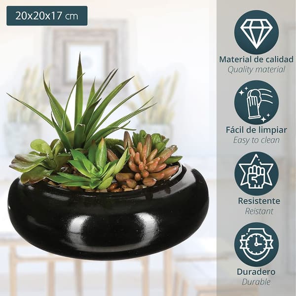 Atmosphera Kunstig Plante 20 Cm Deco Green Collection Flerfarvet
