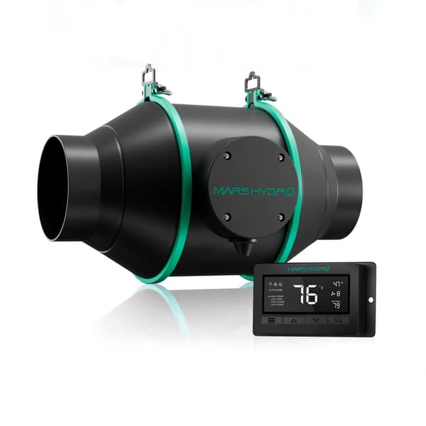 Mars Hydro Inline Duct Fan, 4 tuuman / 6 tuuman vaihtoehdot, termostaattiohjain, hiljainen toiminta,4in inline -tuuletin