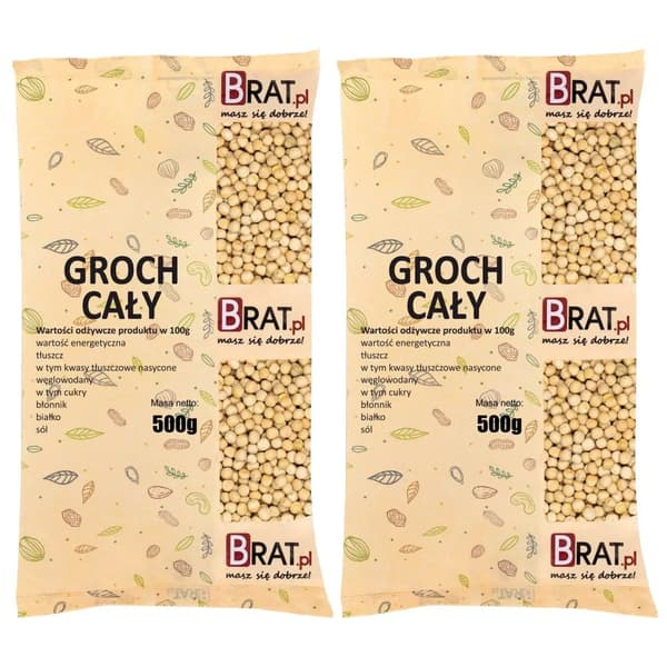 Hela ärtor 1 kg (2 x 500 g)