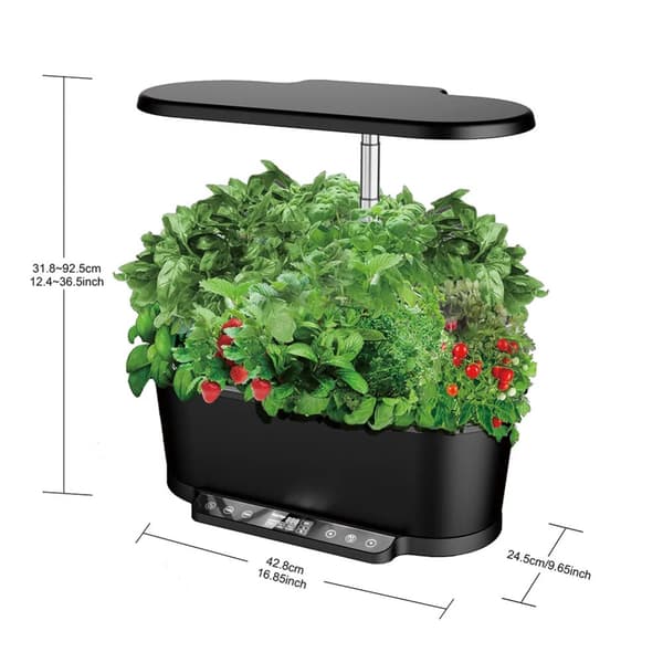 Indendørs hydroponisk system, justerbar lys højde, fuldspektret LED, automatiseret timer og vandpumpe,ændrebar