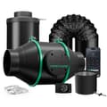 Miniatyrbild 2 av 2: Växthus Ventilationskit, Smart Inline Fläkt, Kolfilter,4In iFresh Fläkt Kit