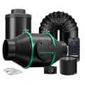 Miniatyrbild 1 av 2: Växthus Ventilationskit, Smart Inline Fläkt, Kolfilter,4In iFresh Fläkt Kit