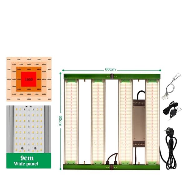 Fullspektrum LED-växtljus, dimmerfunktion, effektiv fotosyntes,400W