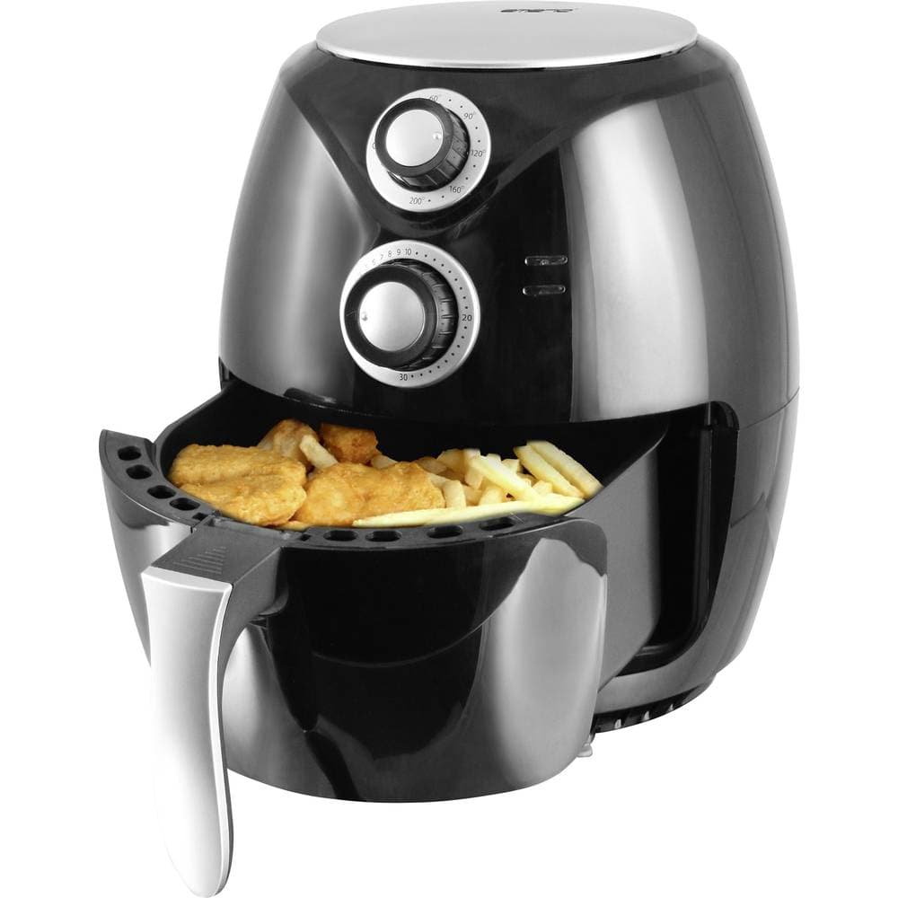 EMERIO AF 112828 Varmluftsfritös 1400 W Svart, Silver