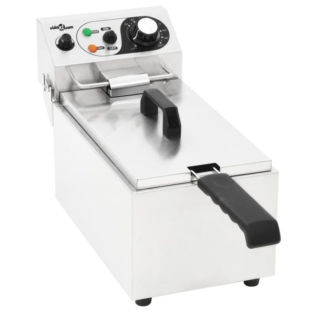 vidaXL elektrisk frituregryde rustfrit stål 6 l 2000 W