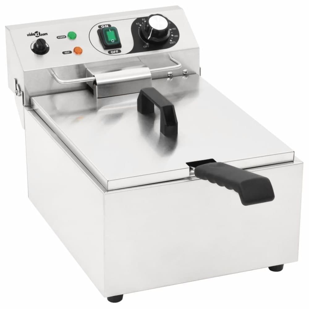 vidaXL elektrisk frituregryde rustfrit stål 10 l 3000 W