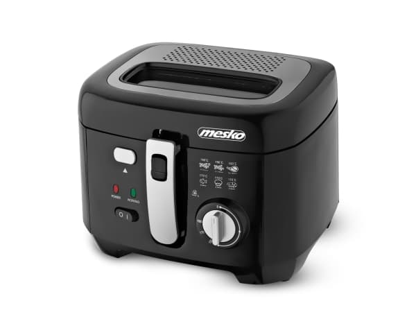 Mesko MS 4908, Fritös, 2,5 l, Single, Svart, Knappar, Rotations-, Fristående