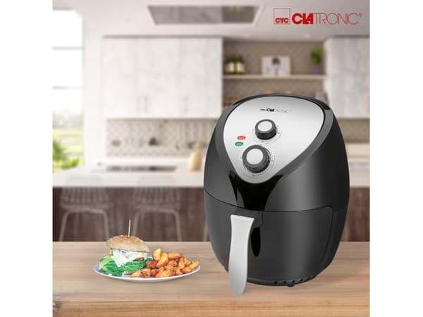 Clatronic FR 3699 H - Varmluftsteker - 3.6 liter - 1.4 kW - svart/rustfritt stål