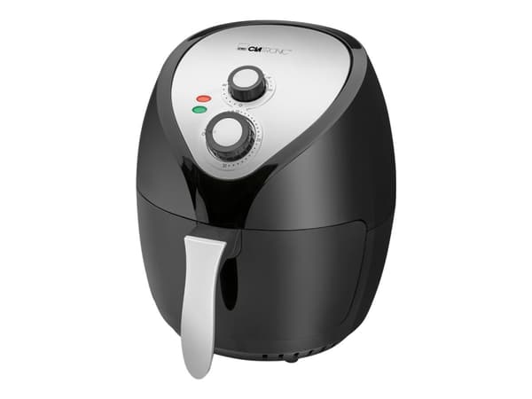 Clatronic FR 3699 H - Varmluftsteker - 3.6 liter - 1.4 kW - svart/rustfritt stål Sort, Sølv