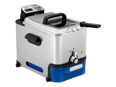 Tefal FR 8040 - deep fryer - Oleoclean Pro Inox & Design, 3,5 L, 1,2 kg, Black / Stainless Steel, 2300 W, 348 mm Sort, Rustfritt stål